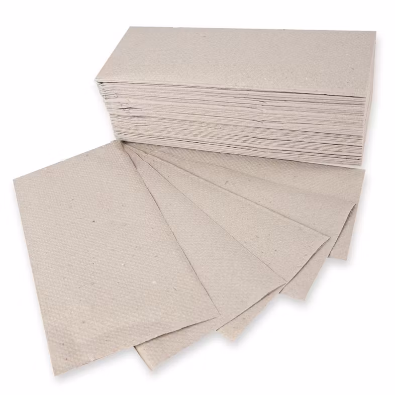 Papierhandtuch 1-lagig gelegt 23x25 cm ZZ/V-Falz Natur Falthandtuch